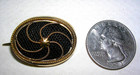 Victorian Mourning Brooch 9k Gold Woven Hair 2 8g