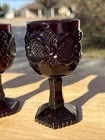Set Of 4 Vintage Avon Ruby Red Cape Cod 6  Wine Goblets Glasses