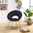 Modern Accent Velvet Chairs Dining Chairs Single Sofa Comfy Upholstered Arm