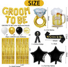Gold Bachelor Party Decorations For Men  Groom To Be Banner Fringe Curtains  Gro