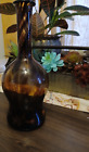 Vintage Tortoise Shell Glass Decanter Bottle