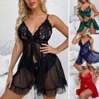 Women s Babydoll Lingerie underwear Sexy Nightwear Dress Lace Sleepwear G-string