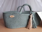 Green Moses Basket With Stand Baby Bassinet Baby Shower Gift Baby Photo Props