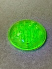Vintage Flower Frog Green Uranium Glass 16 Hole Glows Marble Display Small Chips