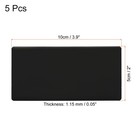 5pcs Metal Name Plate 4 x2  Anodized Aluminium Self Adhesive Sign Black