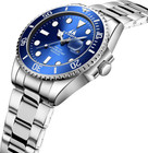Men s Stainless Steel Waterproof Analog Quartz Watch With Date And Luminous Disp