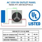 Bebobly 30 Amp Rv Power Outlet Box  125 Volt 30 Tt-30r  Reddish-metal 