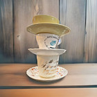     Lot Of 3 Vintage Tea Cups     1962 Seattle World   s Fair  Vernon Kilns    Painted