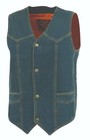 Milwaukee Leather Dm1310 Men s Black Or Blue Denim Biker Vest Classic Snap Front
