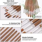 12pcs Artist Paint Brushes Set Professional Brush Wooden Oil Acrylic Watercolour
