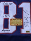 Signed New England Patriots Randy Moss Autographed Custom Jersey W coa