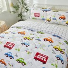 Brandream Kids Comforter Set Twin Size Cotton 3-piece Cars Trucks Bedding Set