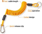 Breakaway Trailer Cable Rv Safety Spring Rope Coiled Brake Away Cable 4 Pcs 6ft