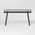 Glass Rectangle Outdoor Patio Coffee Table Black - Room Essentials