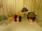 Vintage 5 Millinery Hats Various Ages  Colors And Sizes Fun And Funky    Lot  3
