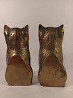 Vintage Unique Brass Cats Book Ends Mcm Art Deco Statue Brass Sitting Cat Heavy