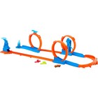 Hot Wheels Toy Vehicle Track Creator Triple Loop Kit - 24pk