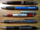 Lot 5 Heavy Metal Pharmaceutical Drug Rep Pens Medical  New Ink  Collectibles
