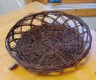 Lot Of 5 Japanese Brown Reed Flower Basketsin The Ikebana Style