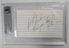 Sugar Ray Robinson Signed 3x5 Index Card Beckett Encap Autograph Boxing Fight 
