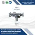 10 Pack Xfititng 3 8  X 3 8  Od Compression X 1 2  Pex B Dual Angle Valve