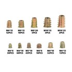 230piece Hex Drive Threaded Insert Nuts Assortment Screw Inserts M4 M5 M6 M8 M10