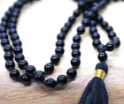 6 Mm Black Agate Mala 108 Prayer Beads Kala Hakeek Mala Buddhist Rosary Necklace