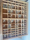 Vintage Letter Press Type Mixed In 3 Wood Printer Drawers Lot Of 3