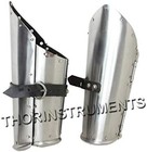 Medieval Knight Armor Functional Arm Guard Bracers 18g Steel Rustic Vintage Home