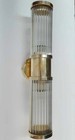 Antique Old Vintage Art Deco Brass   Glass Rod Ship Light Wall Sconces Lamp