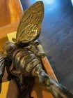 Vintage Forged Cast Iron Bee Wall Hook Key Coat Hanger Rustic Antique-brown 6   
