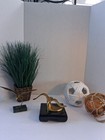 Vtg Solid Brass Abstract  seagull In Flight Over Wave sculpture  Modernist Style