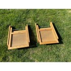Essex Industries Folding Canoe Seats Set Of 2 Wood Cane Portable Floor Chairs