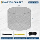 6x6ft Round Bale Hay Net For Horses Heavy Gauge Knotless Slow Feed Stable Barn