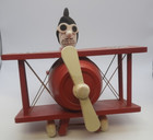 Schmid 1968 Snoopy s  the Red Baron  Wooden Music Box Figurine Vintage 1968