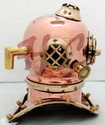 Antique Scuba Copper   Brass Diving Helmet Us Navy Mark V Deep Sea Marine Divers