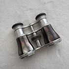 Vintage Antique Lemaire F1 Opera Glasses Mother Of Pearl Paris Marbled Brown