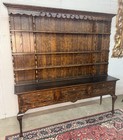 Vintage Large Welsh Dresser Solid Oak Hutch Plate Rack Sideboard Buffet