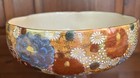 Antique Japanese Satsuma Thousand  1000 Flowers  Gilt   Enameled Bowl  Signed