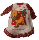 Disney Winnie The Pooh Vintage Toddler Girls Red Plaid Nightgown 2 T Aa Milne