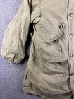 Vintage Hooded Parka Jacket Mens Medium Olive Green Fleece Lined Military Style