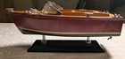 Nautimall 10  Wooden Speed Boat Model Ship Sailing 1 27 Scale Replica Burgundy