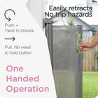 Perma Child Safety 71 In  Wide X 41 In  Tall Gray Retractable Baby Gate