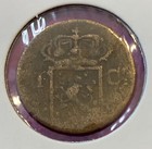 1834 Netherlands Dutch East Indies Sumatra 1 Cent Coin