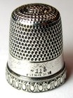 Antique Simons Sterling Silver    priscilla       egg   Dart    Thimble  C1890s