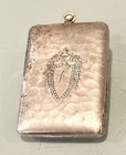 Antique Vintage 19c Silver Plate Monogram Fancy Vesta Match Safe Case Holder Old