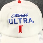Michelob Ultra Hat Cap White Red Blue Strapback Dad Adjustable Beer Promo Mens