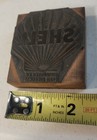 Vintage Letter Press Wood Printing Blocks - Shell