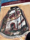 Windsor And Browne Covered Bridges Throw Blanket Tapestry Afghan Nwt Vintage