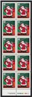 Canada Post Stamps Christmas Santa Claus Stamps 1991 Booklet Pane Of 10x  40c
